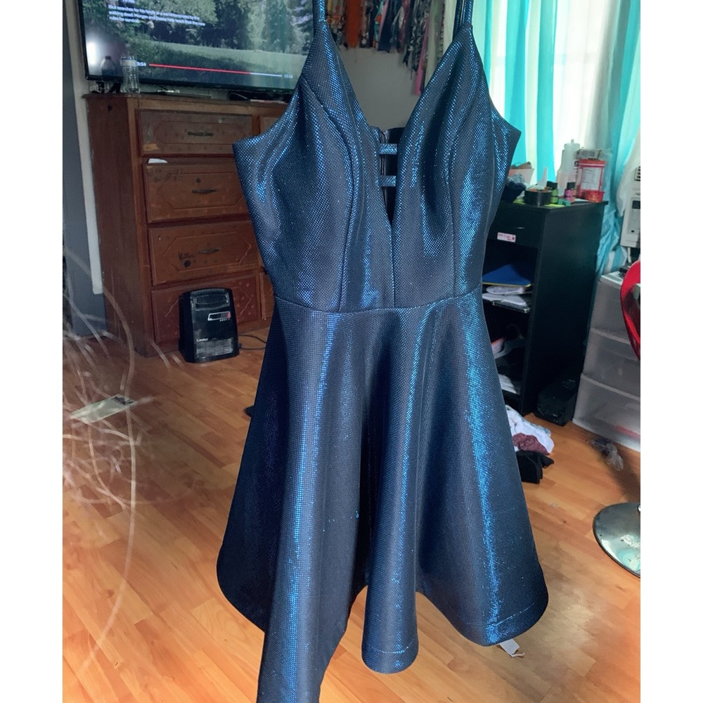 Homecoming dress . Dark royal blue . WORN ONCE !